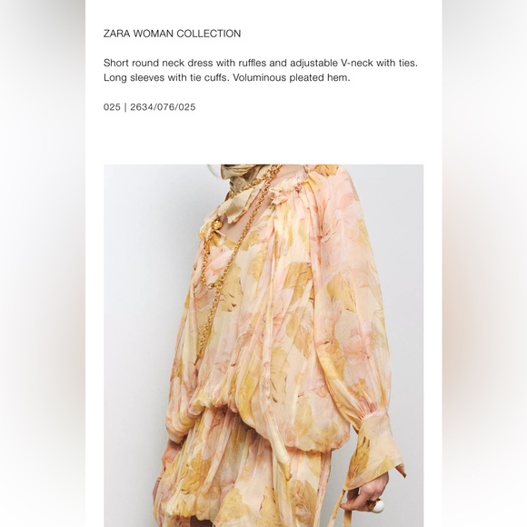 Zara NWT printed short dress ZW collection 2634/076 - Picture 7 of 7